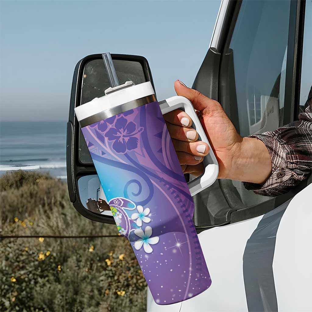 Hawaii Honu Tropical Flowers Purple Gradient Custom Stanley Cup 40 oz 30 oz Tumbler With HandleTVC2301396 - Image 7