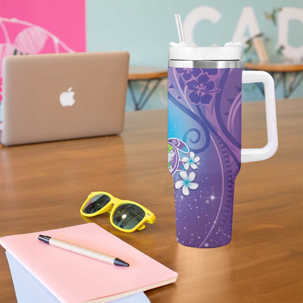 Hawaii Honu Tropical Flowers Purple Gradient Custom Stanley Cup 40 oz 30 oz Tumbler With HandleTVC2301396 - Image 5