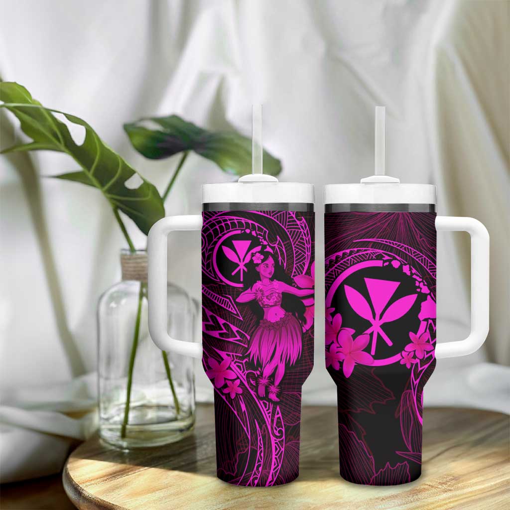 Hawaii Hula Girl Mix Polynesian Plumeria Pink Custom Stanley Cup 40 oz 30 oz Tumbler With HandleTVC2301362 - Image 9