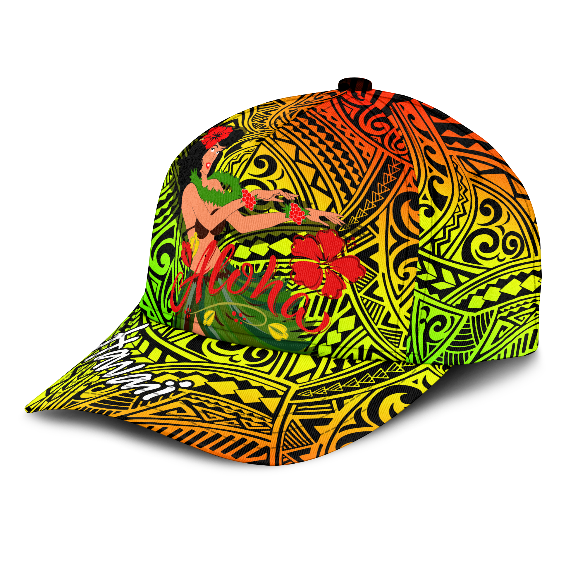 Hawaii Hula Girl Reggae Cap LT2 Trucker Hats Custom Hats Gifts For Men & Women