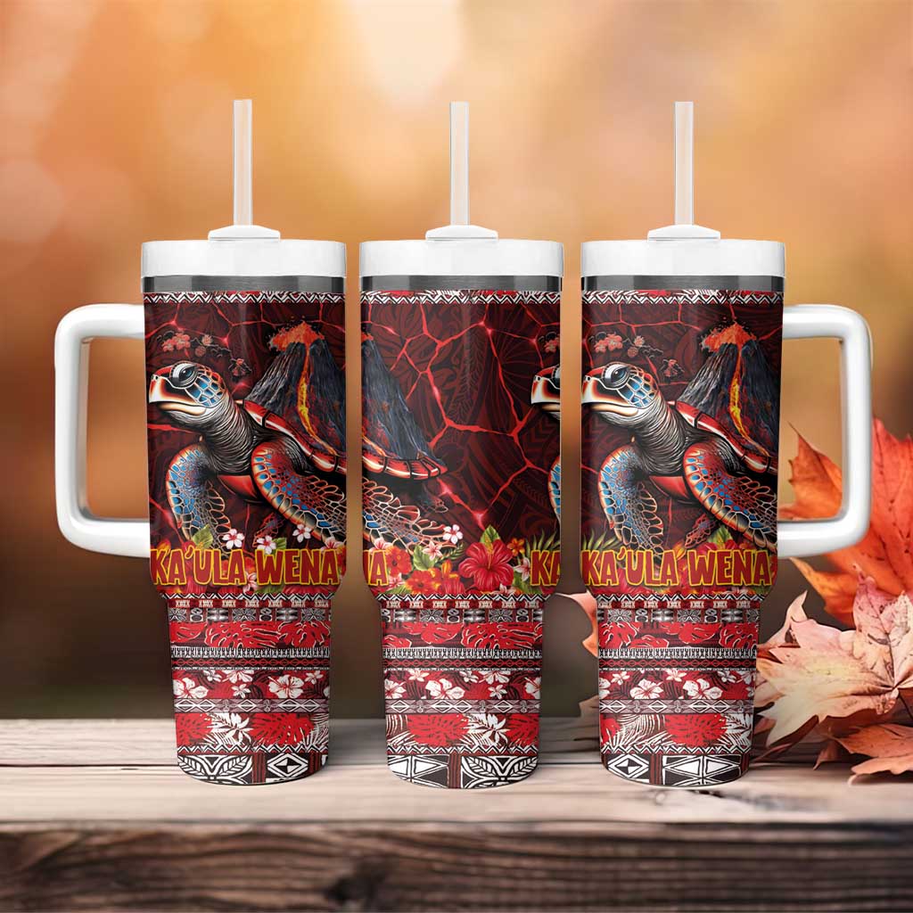 Hawaii KaUla Wena Volcano Turtle Lava and Tropical Plants Tribal Custom Stanley Cup 40 oz 30 oz Tumbler With HandleTVC2301347 - Image 4