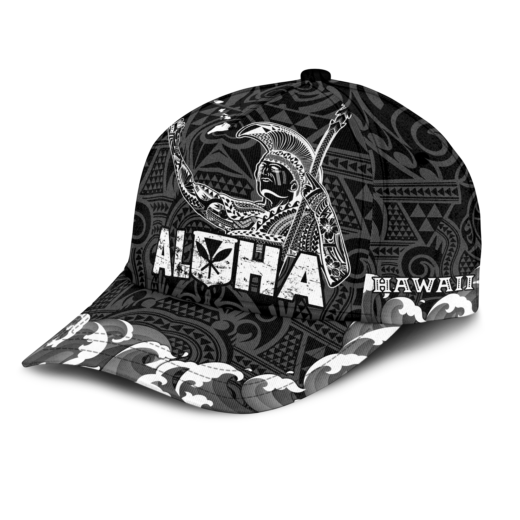 Hawaii King Kamehameha Aloha Hawai'i Nei Cap LT2 Trucker Hats Custom Hats Gifts For Men & Women