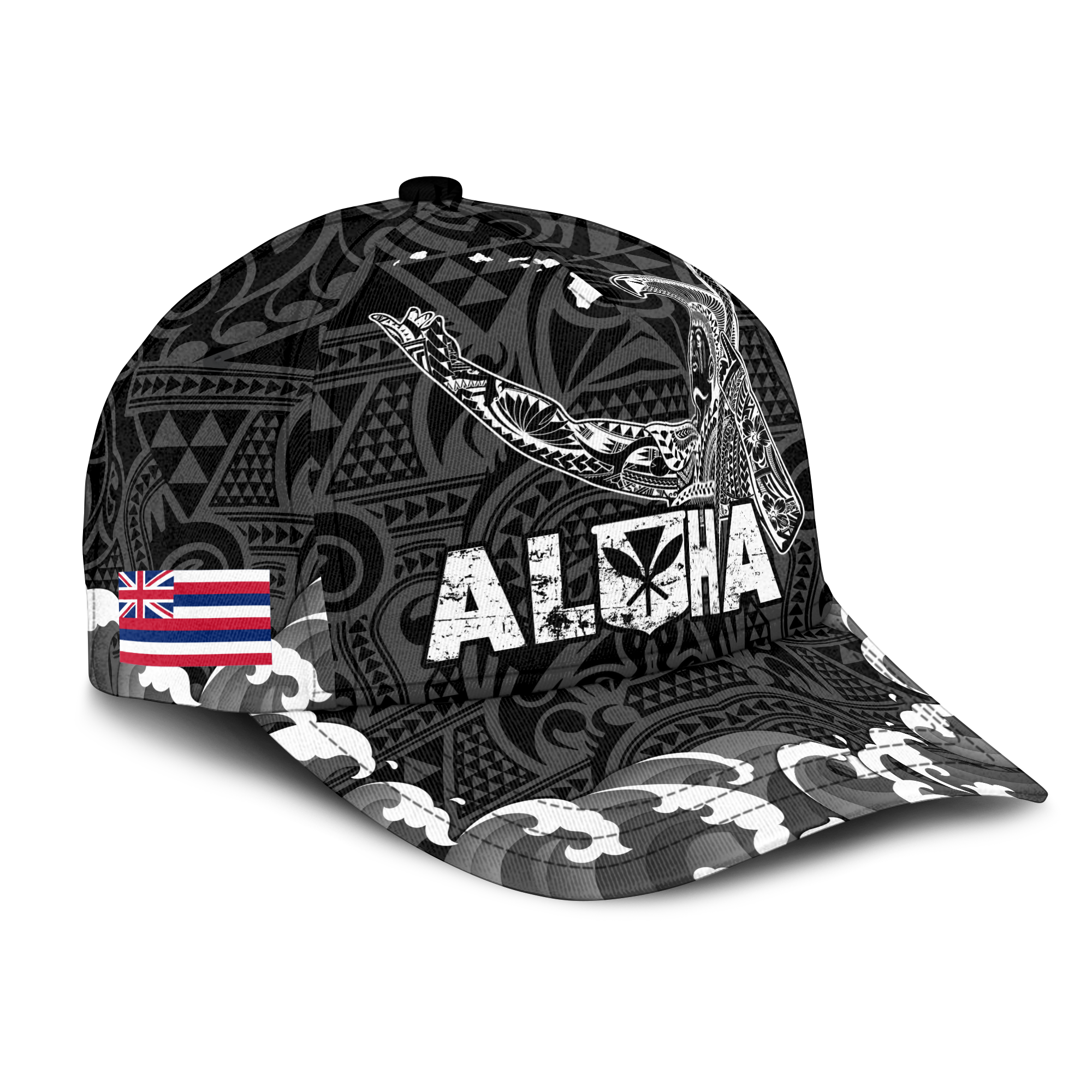 Hawaii King Kamehameha Aloha Hawai'i Nei Cap - LT2 Trucker Hats Custom Hats Gifts For Men & Women
