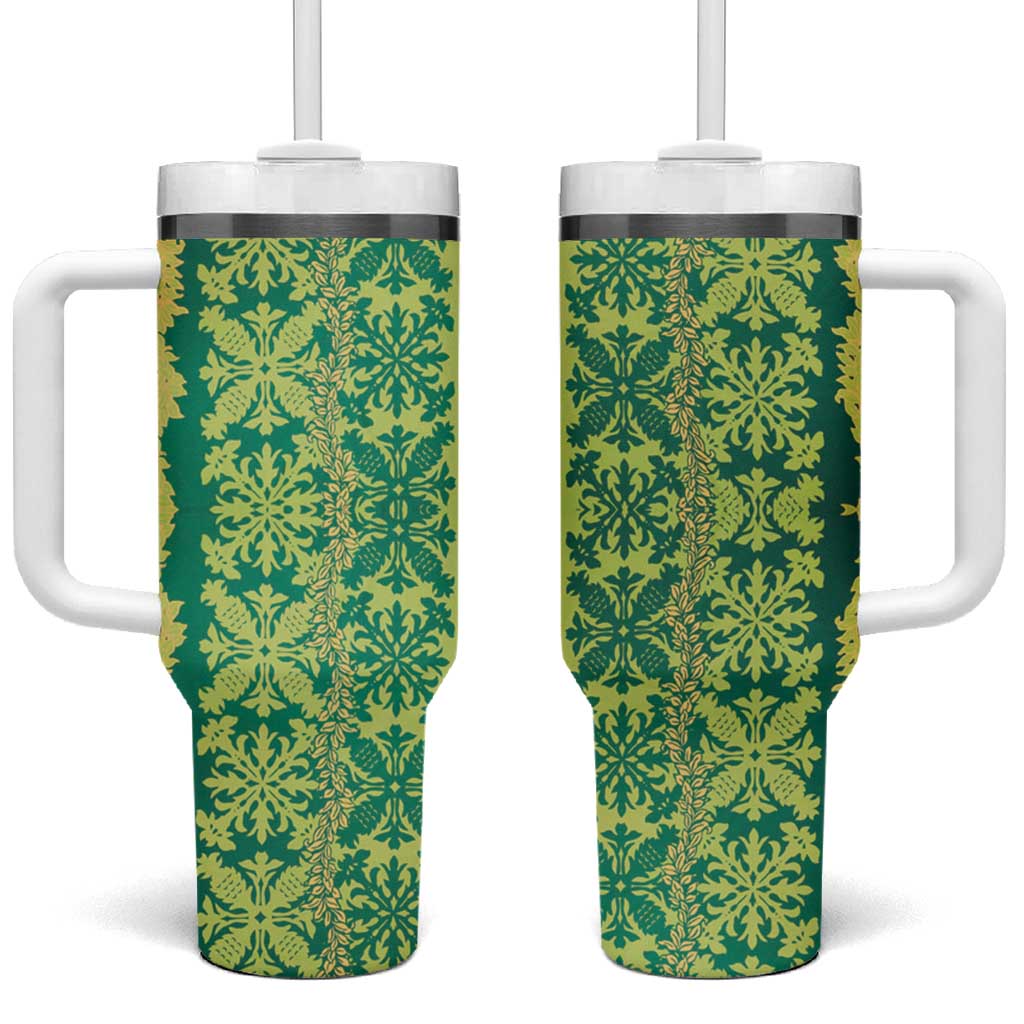 Hawaii Lei with Tribal Quilt Motif Custom Stanley Cup 40 oz 30 oz Tumbler With HandleTVC2301252
