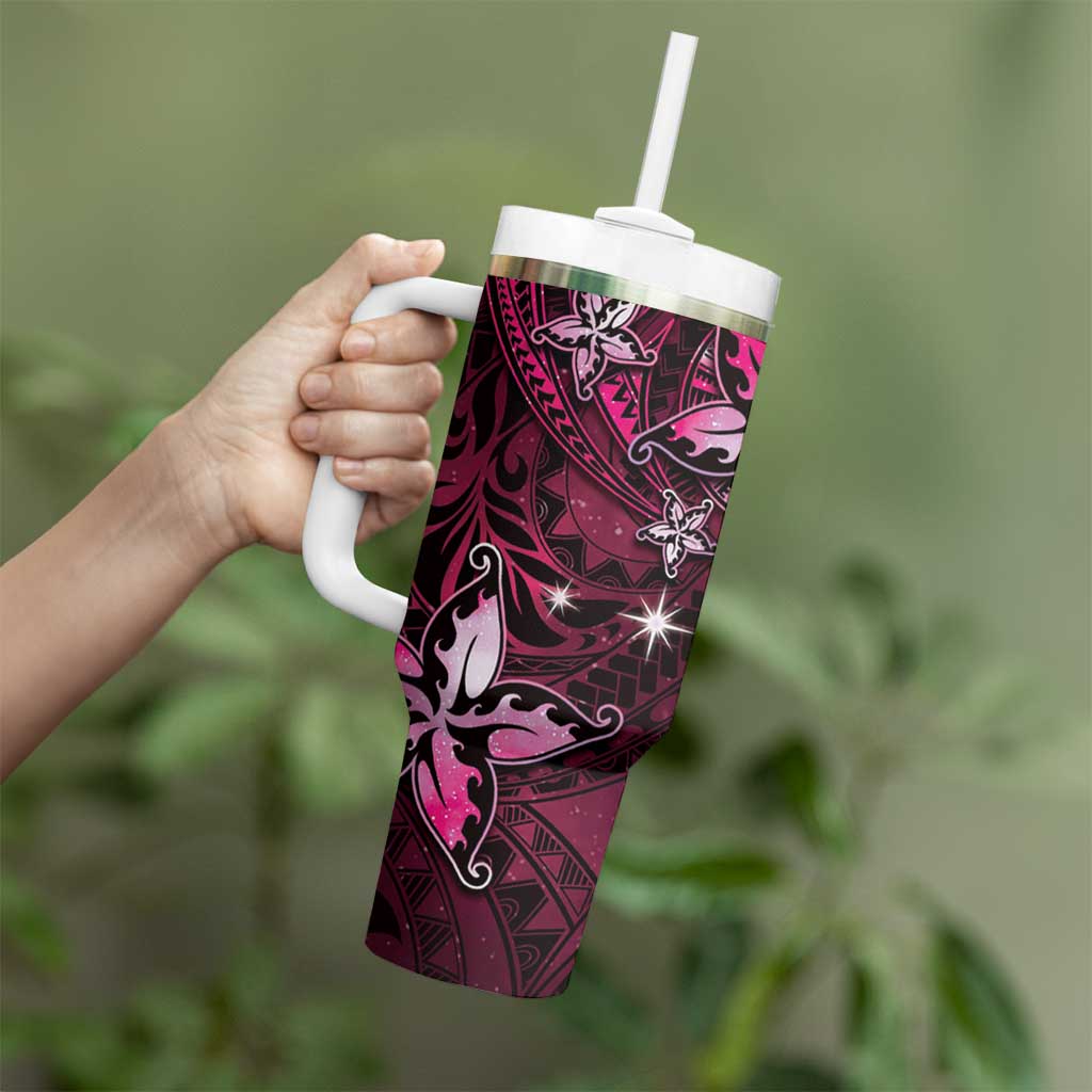 Hawaii Makahiki Season Floral Tribal Tattoo Pink Galaxy Custom Stanley Cup 40 oz 30 oz Tumbler With HandleTVC2301373 - Image 3