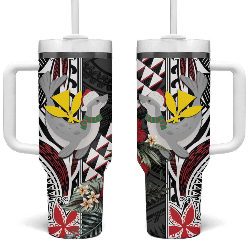Hawaii Monk Seal Santa Hibiscus Kakau Mele Kalikimaka Custom Stanley Cup 40 oz 30 oz Tumbler With HandleTVC2301359