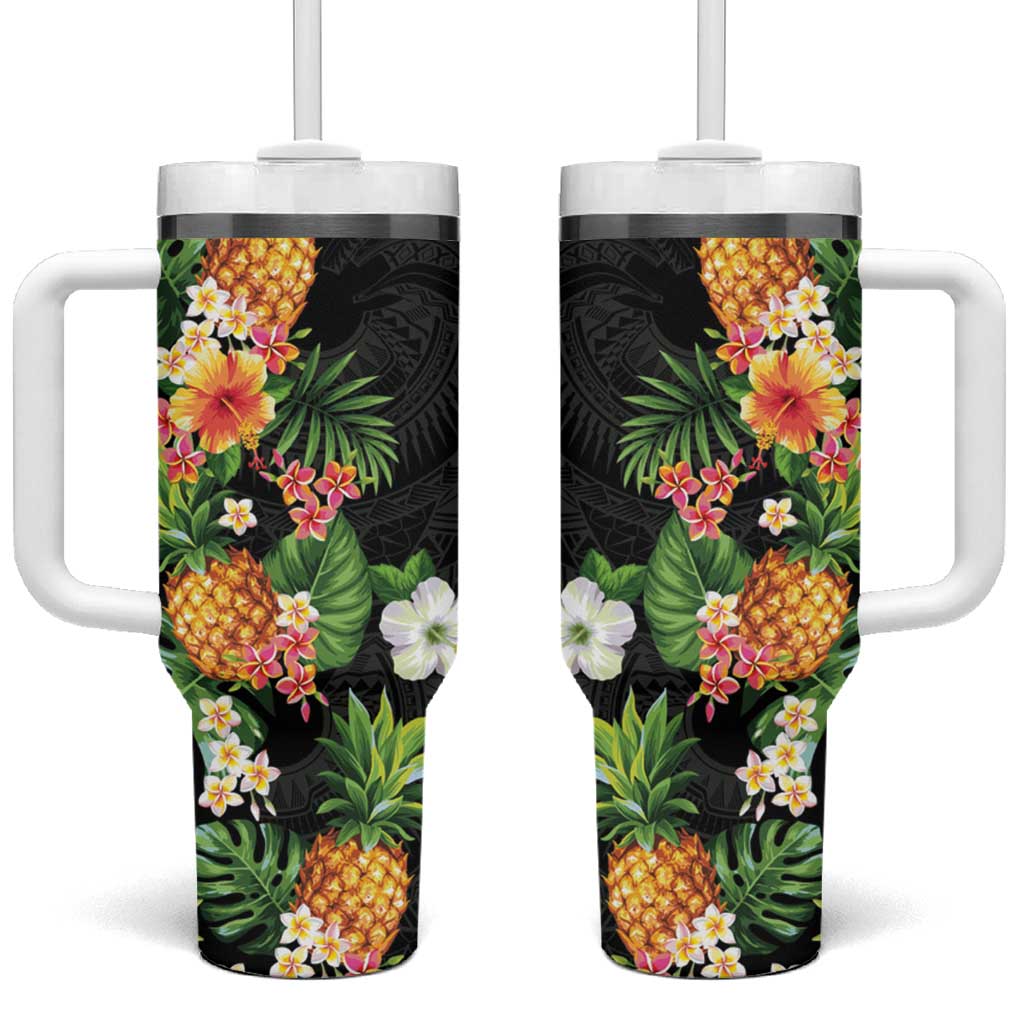 Hawaii Pineapple Tropical Colorful Hibiscus Plumeria Custom Stanley Cup 40 oz 30 oz Tumbler With HandleTVC2301398