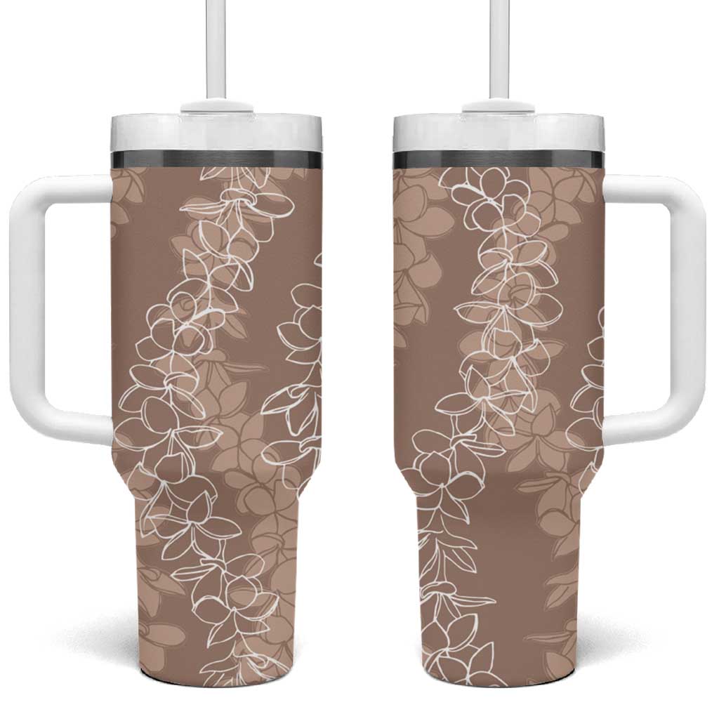 Hawaii Plumeria Lei Aloha Festive Beige Custom Stanley Cup 40 oz 30 oz Tumbler With HandleTVC2301403
