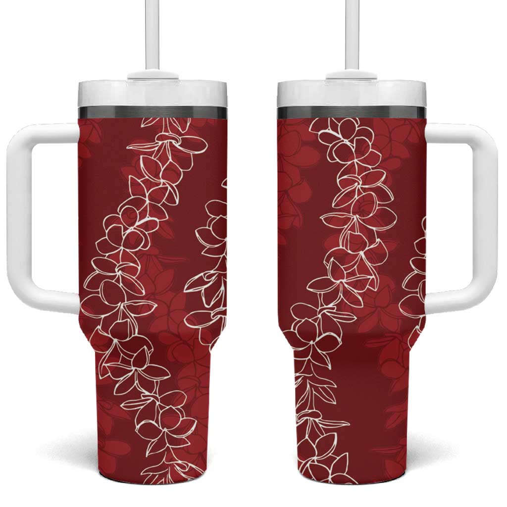 Hawaii Plumeria Lei Aloha Festive Crimson Custom Stanley Cup 40 oz 30 oz Tumbler With HandleTVC2301372