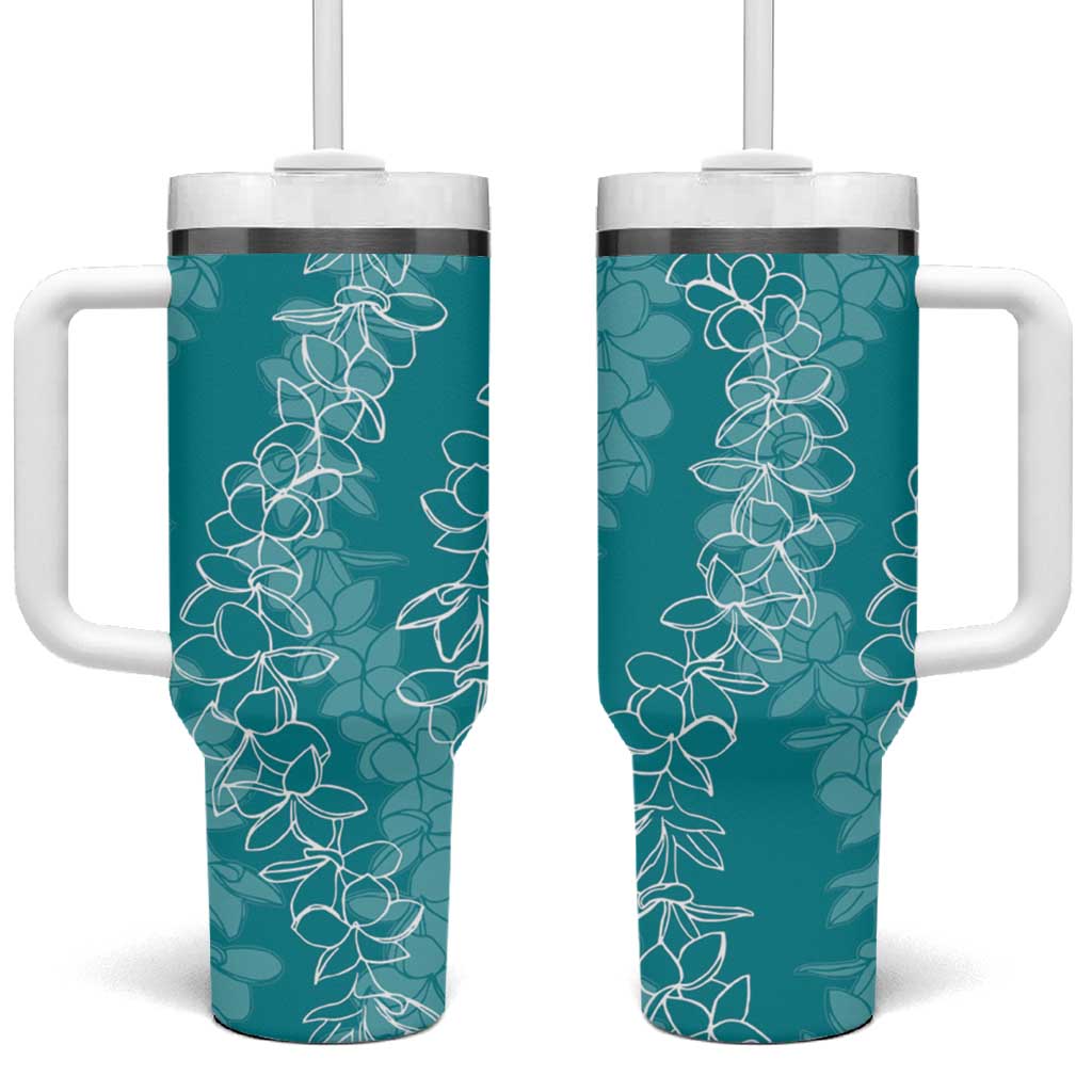 Hawaii Plumeria Lei Aloha Festive Teal Custom Stanley Cup 40 oz 30 oz Tumbler With HandleTVC2301390