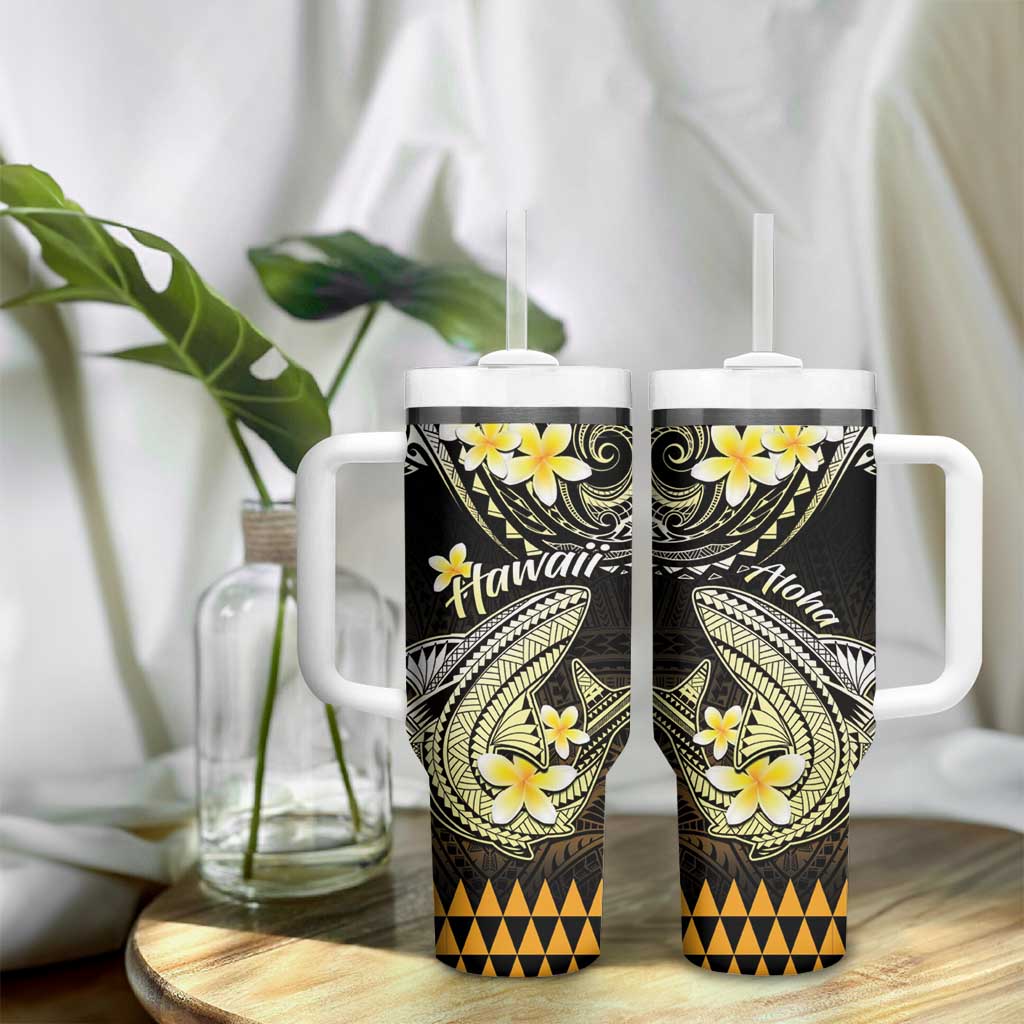 Hawaii Polynesian Shark with Kakau Gold Custom Stanley Cup 40 oz 30 oz Tumbler With HandleTVC2301377 - Image 9