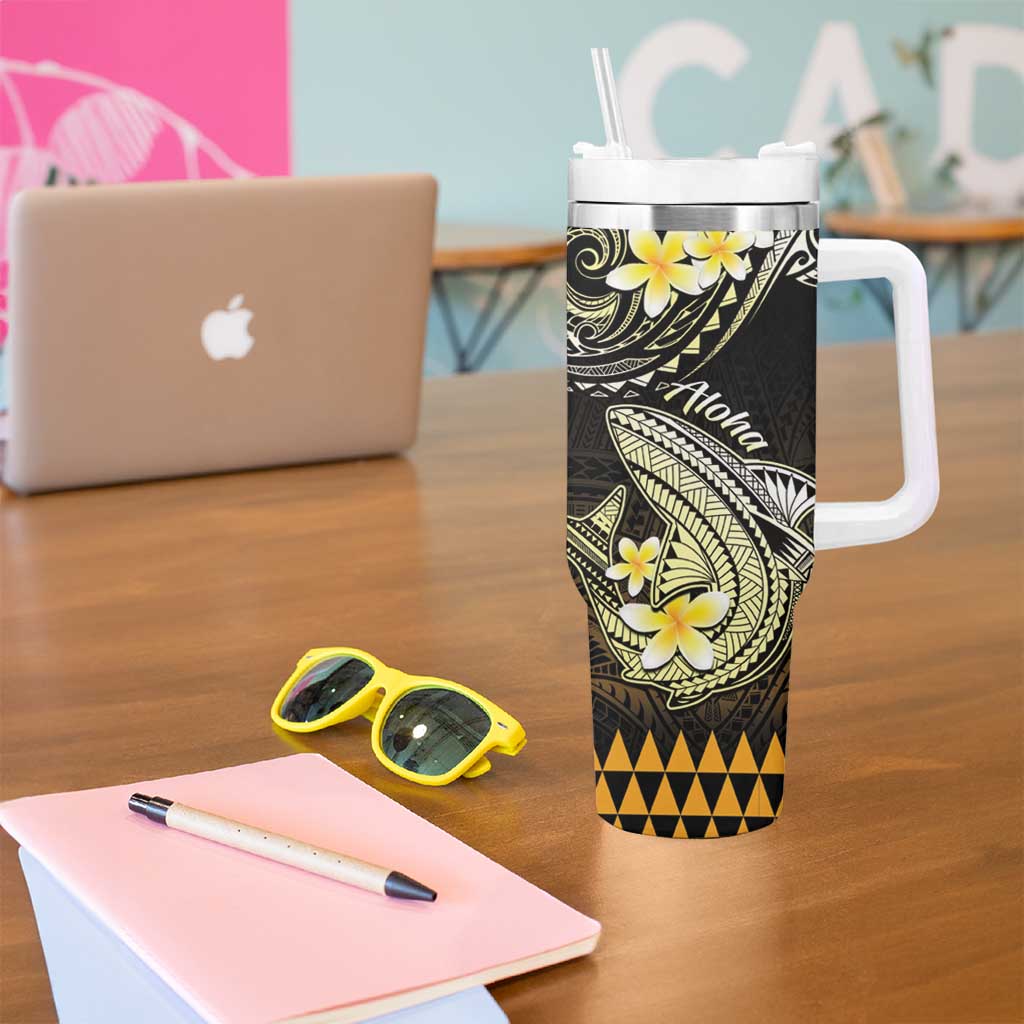 Hawaii Polynesian Shark with Kakau Gold Custom Stanley Cup 40 oz 30 oz Tumbler With HandleTVC2301377 - Image 5