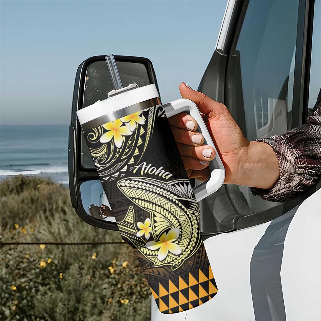 Hawaii Polynesian Shark with Kakau Gold Custom Stanley Cup 40 oz 30 oz Tumbler With HandleTVC2301377 - Image 7