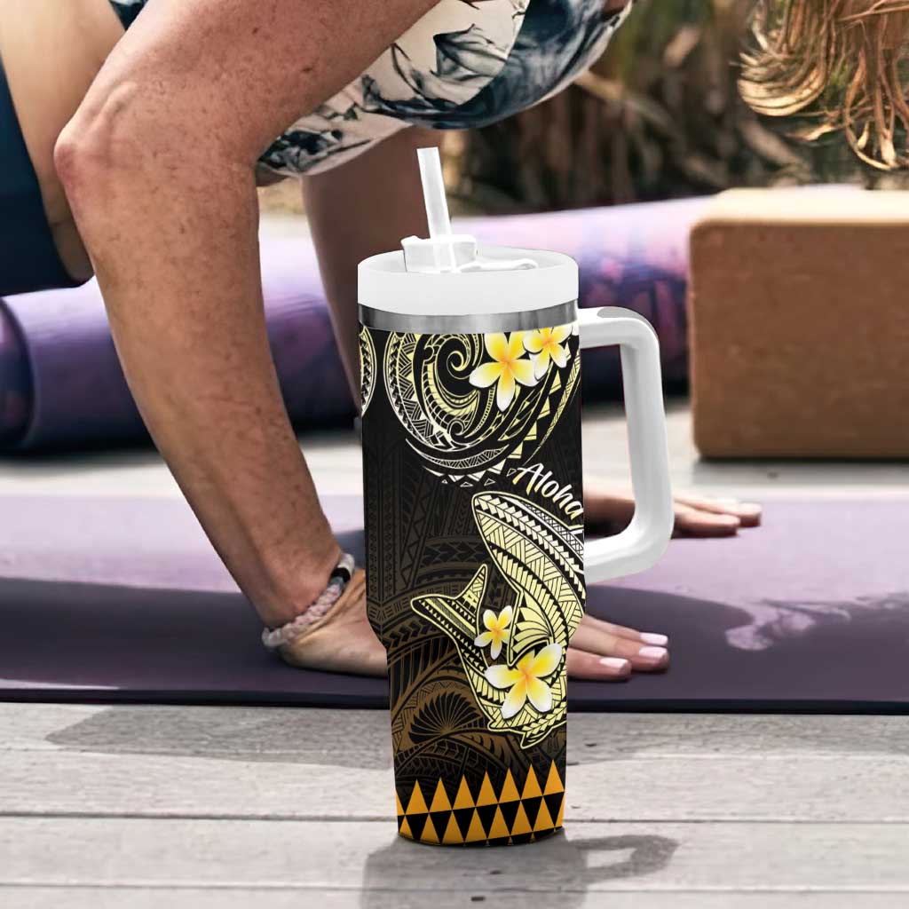 Hawaii Polynesian Shark with Kakau Gold Custom Stanley Cup 40 oz 30 oz Tumbler With HandleTVC2301377 - Image 6
