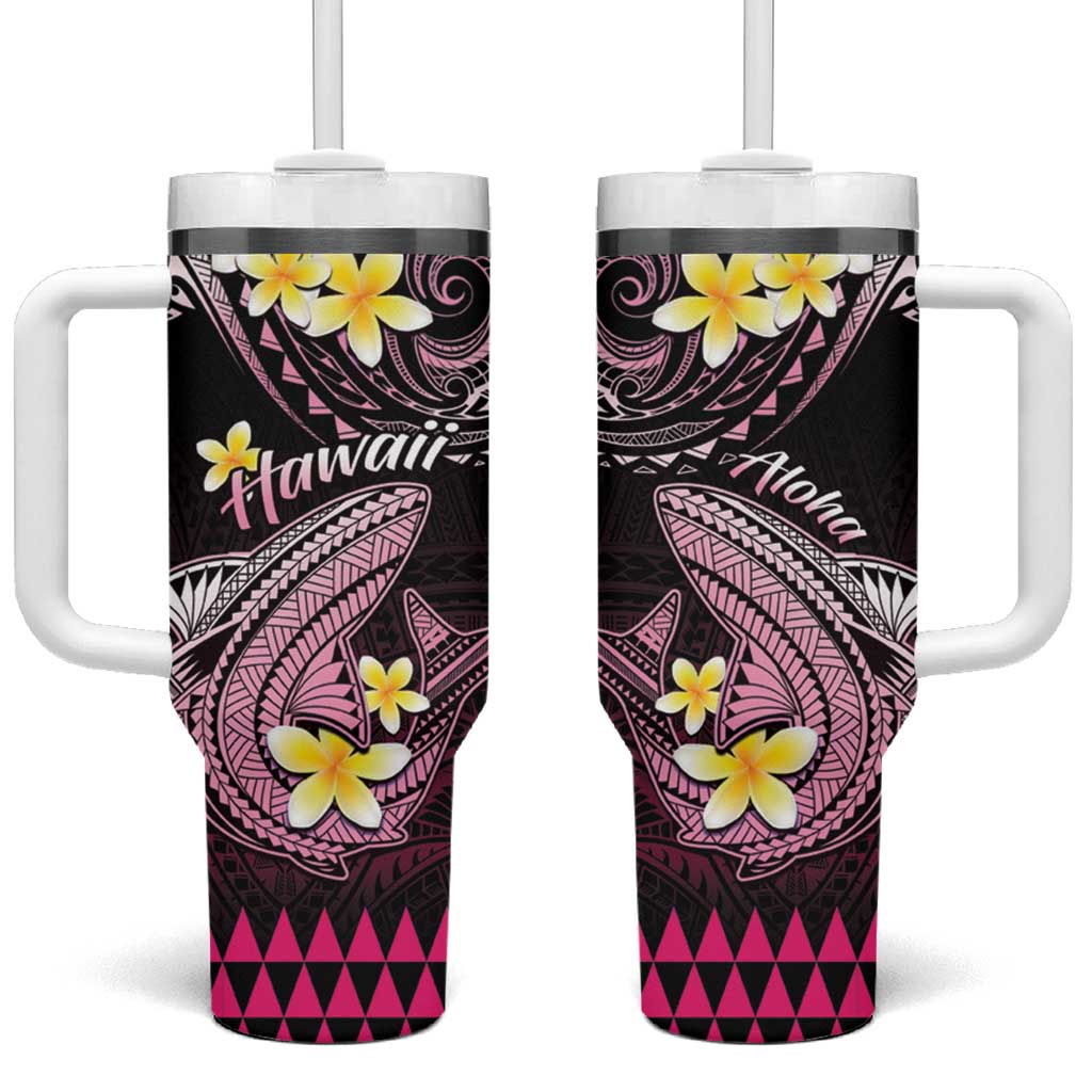Hawaii Polynesian Shark with Kakau Pink Custom Stanley Cup 40 oz 30 oz Tumbler With HandleTVC2301391