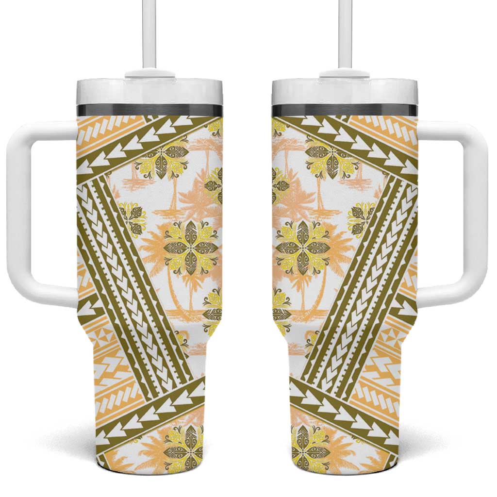 Hawaii Quilt Kakau Polynesian Gold Custom Stanley Cup 40 oz 30 oz Tumbler With HandleTVC2301389