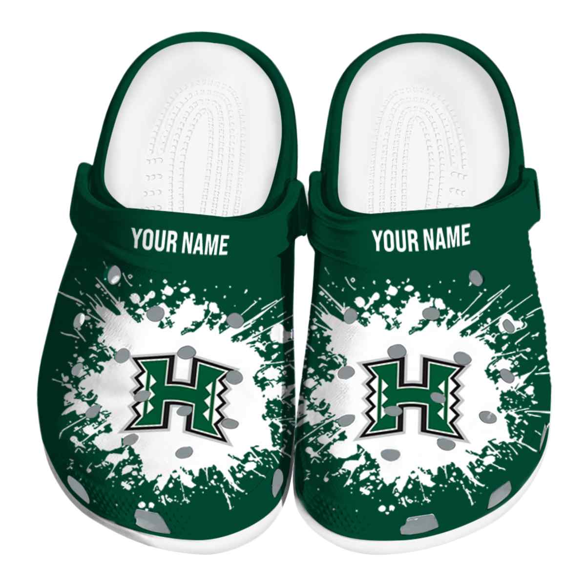 Hawaii Rainbow Warriors NCAA Sport Crocs Crocband Clogs Shoes Comfortable For Men Women and Kids