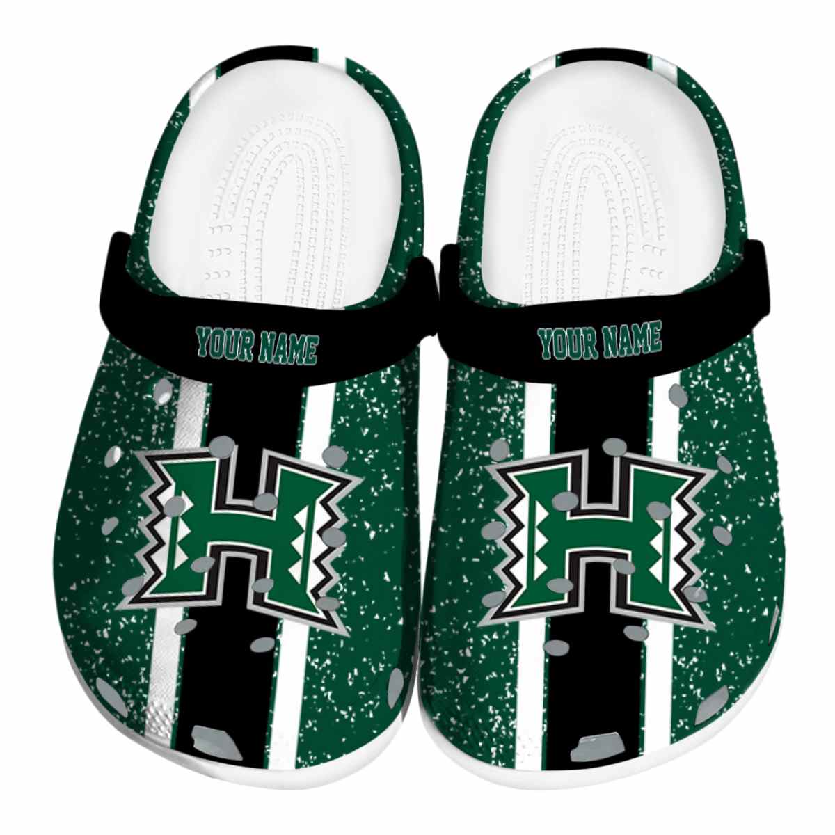 Hawaii Rainbow Warriors NCAA Sport Crocs Crocband Clogs Shoes Comfortable For Men Women and Kids