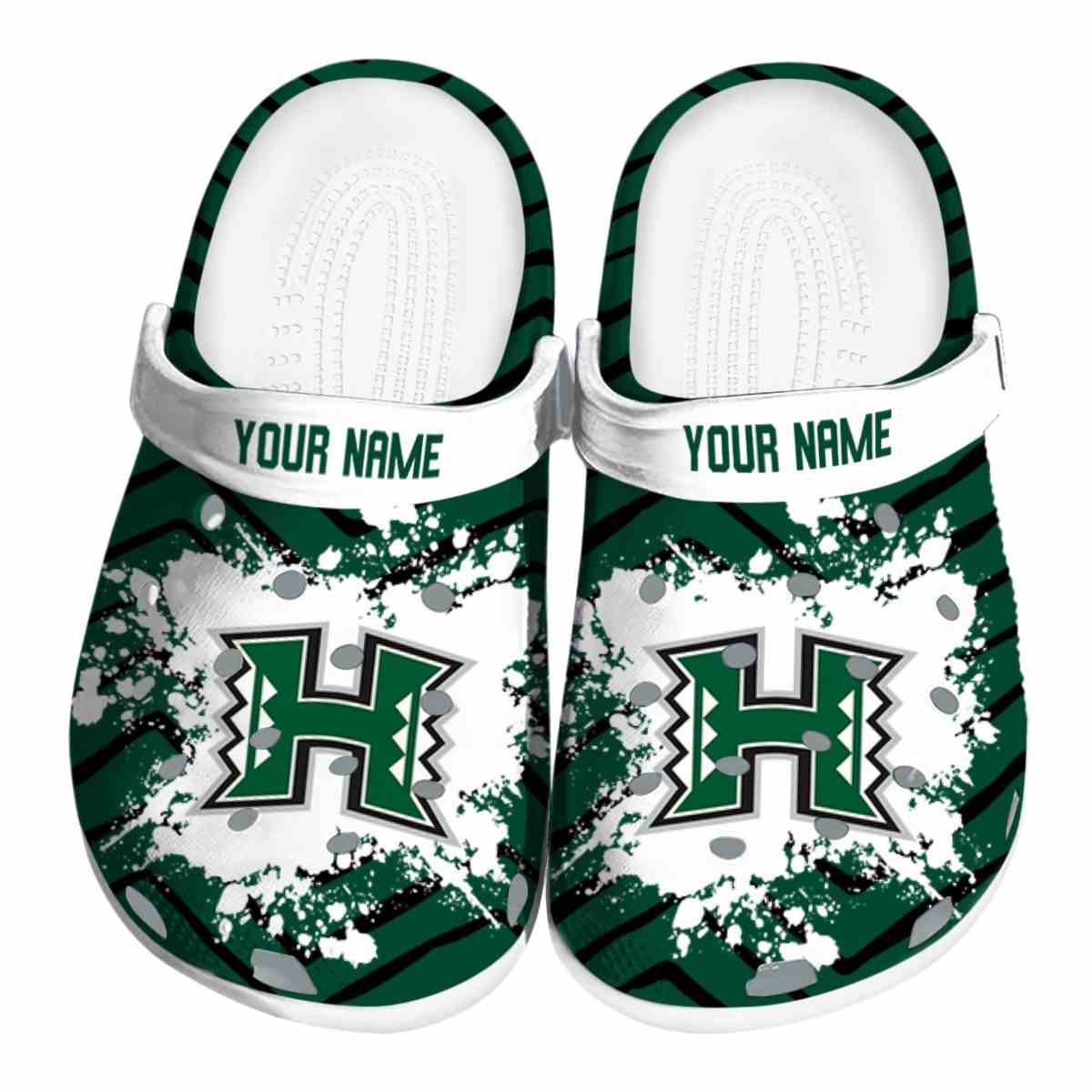 Hawaii Rainbow Warriors NCAA Sport Crocs Crocband Clogs Shoes Comfortable For Men Women and Kids