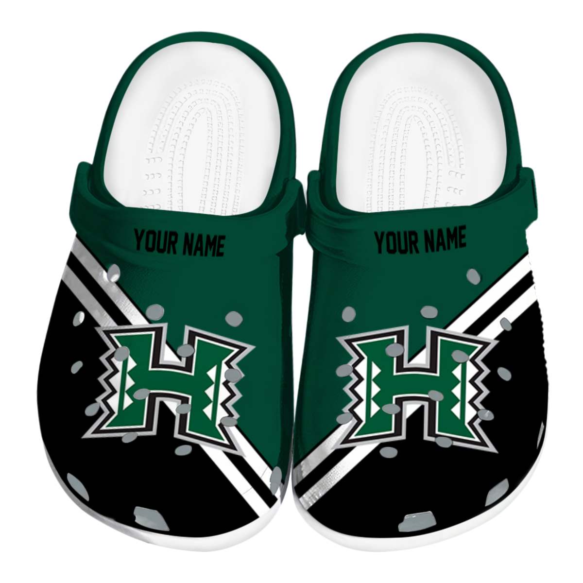 Hawaii Rainbow Warriors NCAA Sport Crocs Crocband Clogs Shoes Comfortable For Men Women and Kids