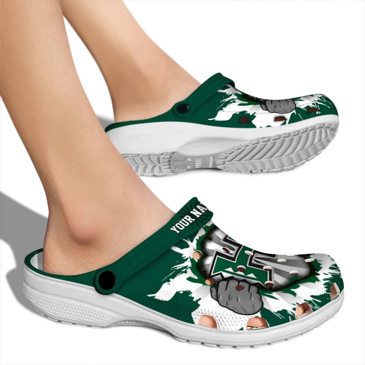 Hawaii Rainbow Warriors NCAA Sport Crocs Crocband Clogs Shoes Comfortable For Men Women and Kids - Image 2