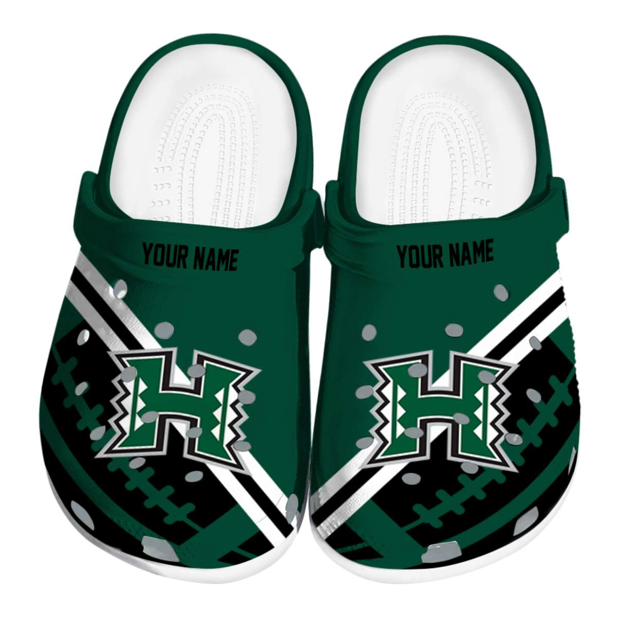 Hawaii Rainbow Warriors NCAA Sport Crocs Crocband Clogs Shoes Comfortable For Men Women and Kids