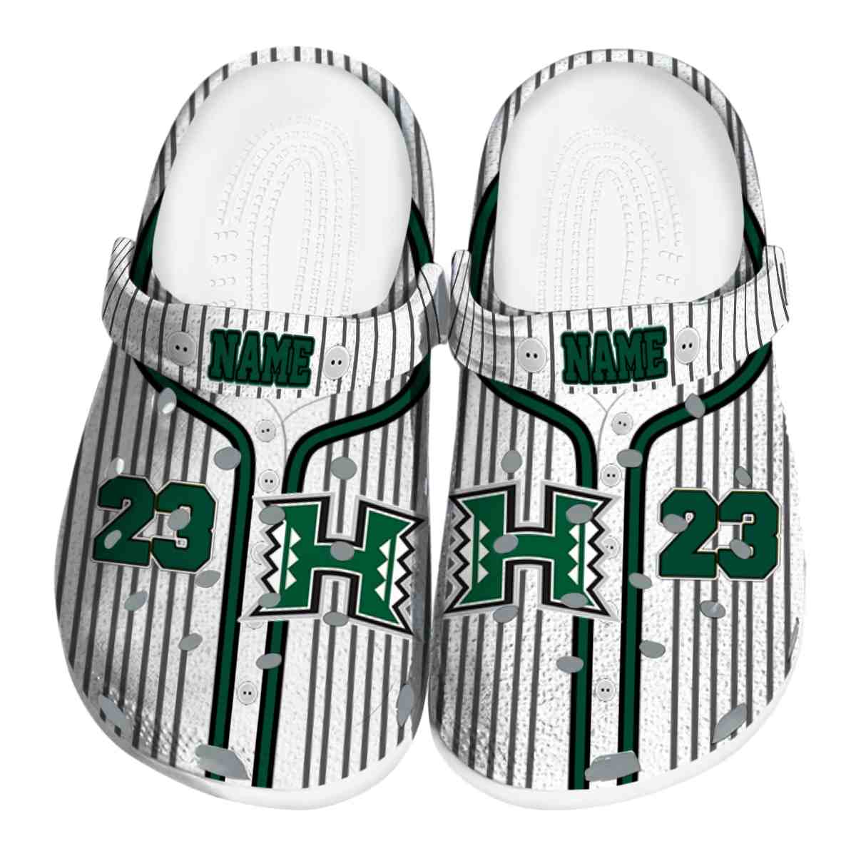 Hawaii Rainbow Warriors NCAA Sport Crocs Crocband Clogs Shoes Comfortable For Men Women and Kids