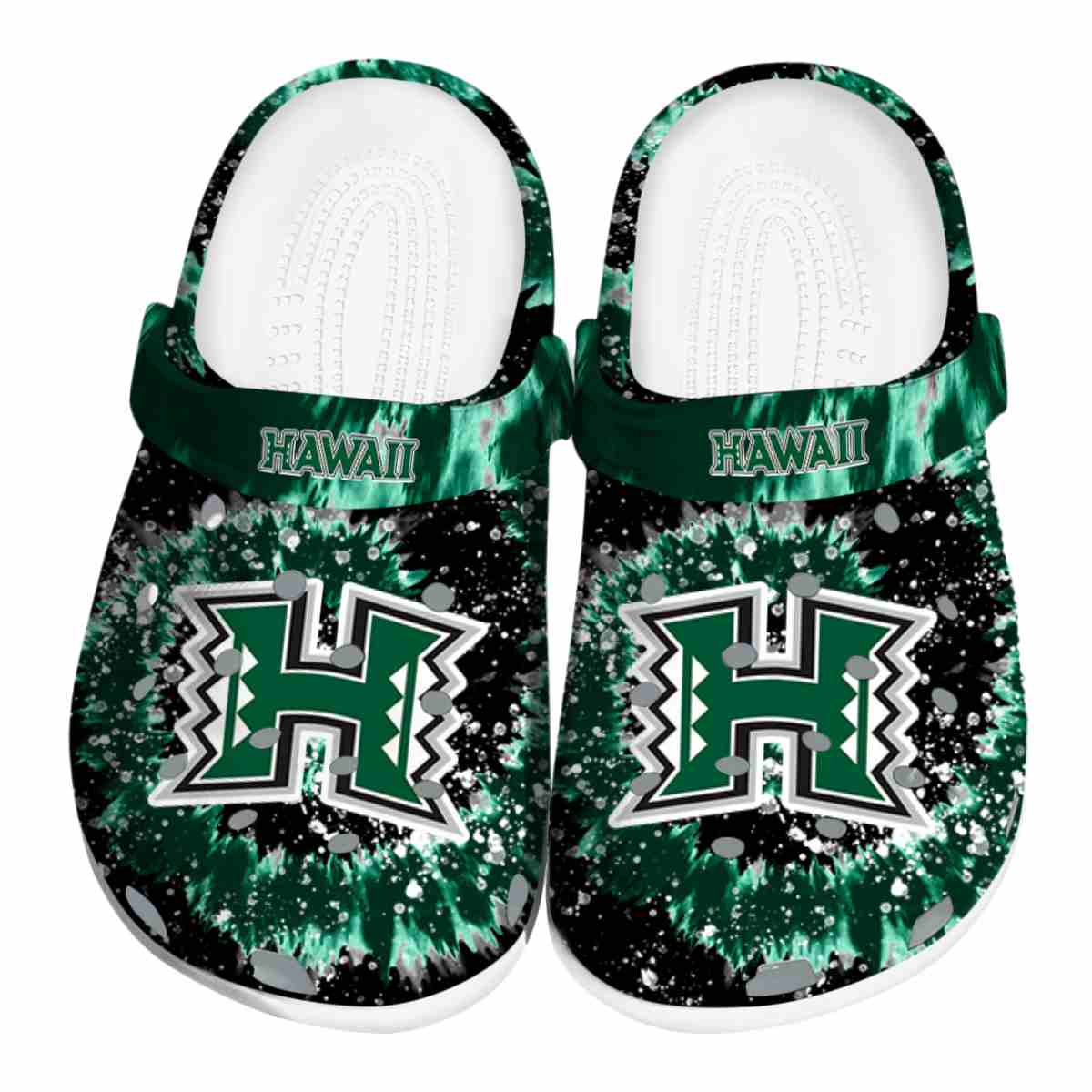 Hawaii Rainbow Warriors NCAA Sport Crocs Crocband Clogs Shoes Comfortable For Men Women and Kids