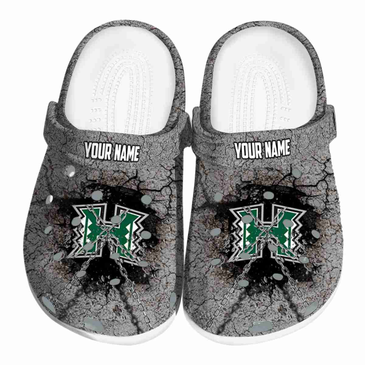 Hawaii Rainbow Warriors NCAA Sport Crocs Crocband Clogs Shoes Comfortable For Men Women and Kids