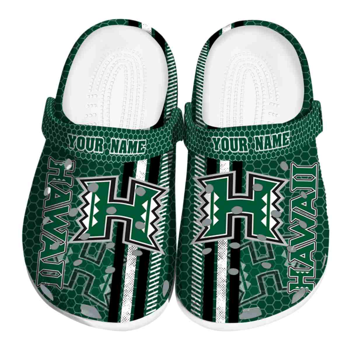 Hawaii Rainbow Warriors NCAA Sport Crocs Crocband Clogs Shoes Comfortable For Men Women and Kids