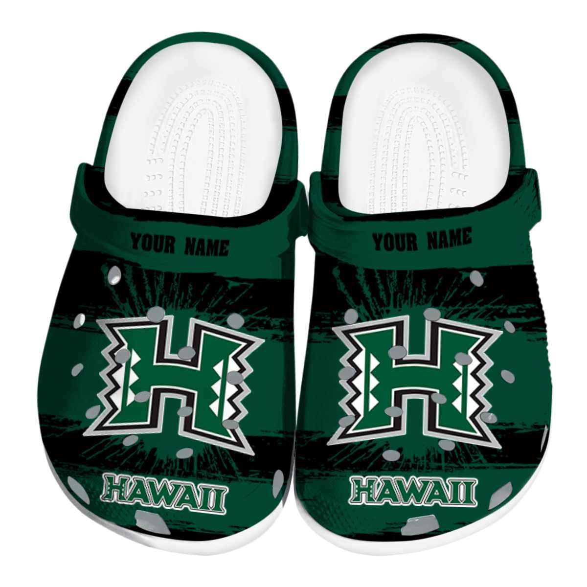 Hawaii Rainbow Warriors NCAA Sport Crocs Crocband Clogs Shoes Comfortable For Men Women and Kids