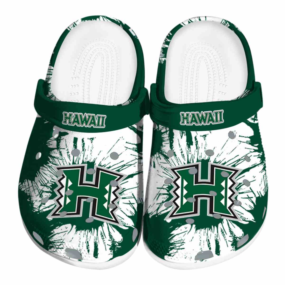Hawaii Rainbow Warriors NCAA Sport Crocs Crocband Clogs Shoes Comfortable For Men Women and Kids