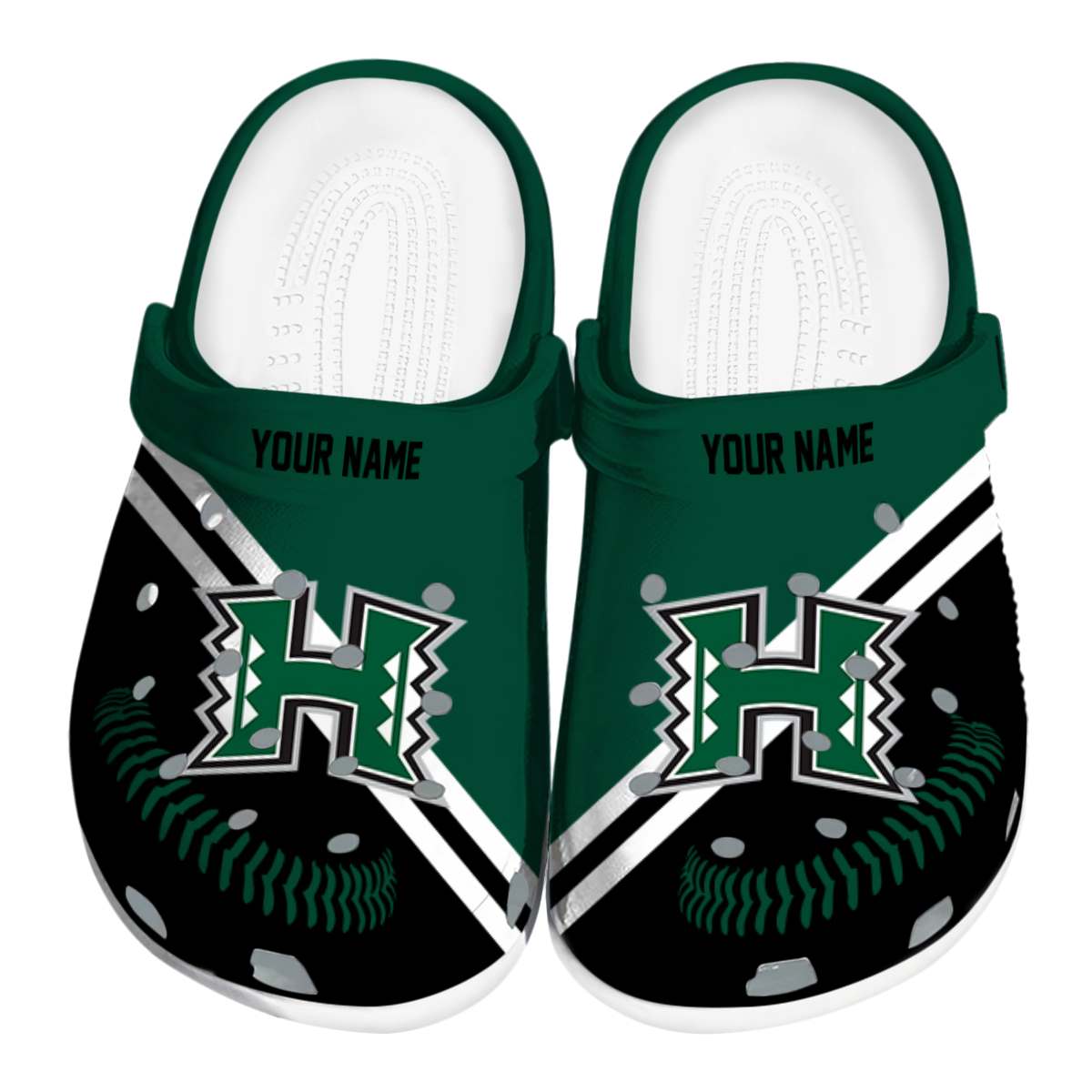 Hawaii Rainbow Warriors NCAA Sport Crocs Crocband Clogs Shoes Comfortable For Men Women and Kids