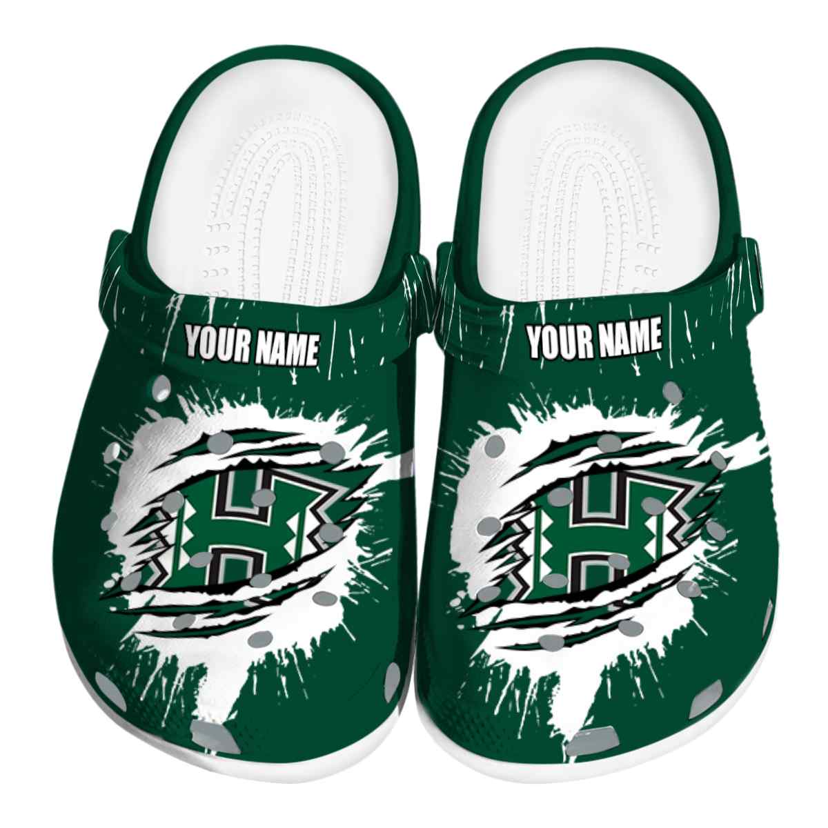 Hawaii Rainbow Warriors NCAA Sport Crocs Crocband Clogs Shoes Comfortable For Men Women and Kids