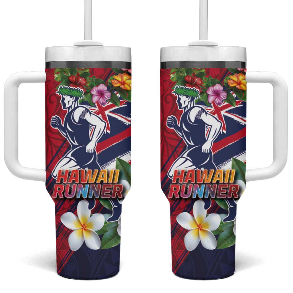 Hawaii Runner-Kakau Art with Lei and Plumeria Custom Stanley Cup 40 oz 30 oz Tumbler With HandleTVC2301252