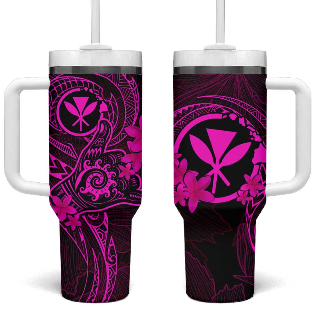 Hawaii Shaka Tattoo Mix Polynesian Plumeria Pink Custom Stanley Cup 40 oz 30 oz Tumbler With HandleTVC2301385