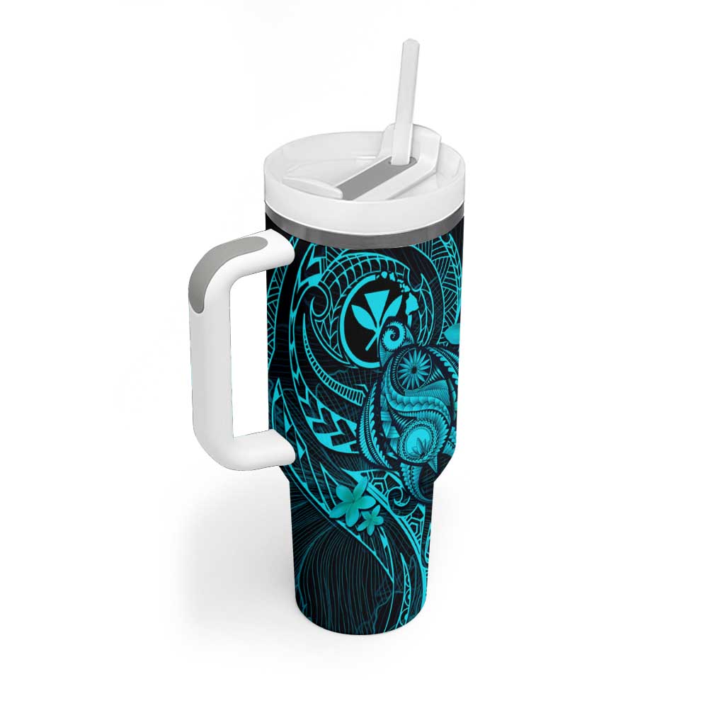 Hawaii Turtle Mix Polynesian Plumeria Turquoise Custom Stanley Cup 40 oz 30 oz Tumbler With HandleTVC2301384 - Image 2