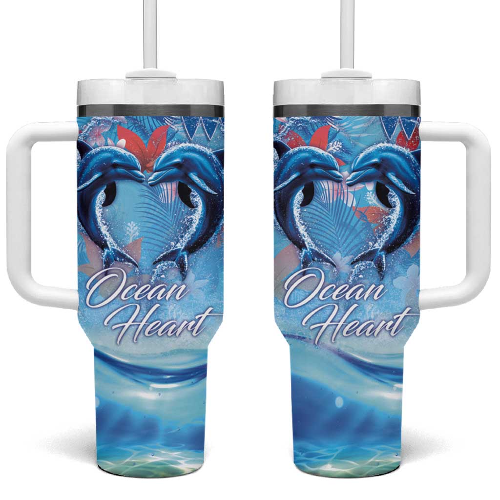 Hawaiian Dolphin Love Ocean Heart Custom Stanley Cup 40 oz 30 oz Tumbler With HandleTVC2301399