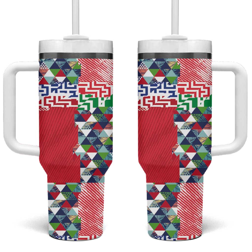 Hawaiian Floral Kakau Tropical Leaves-Sporty Style Custom Stanley Cup 40 oz 30 oz Tumbler With HandleTVC2301252