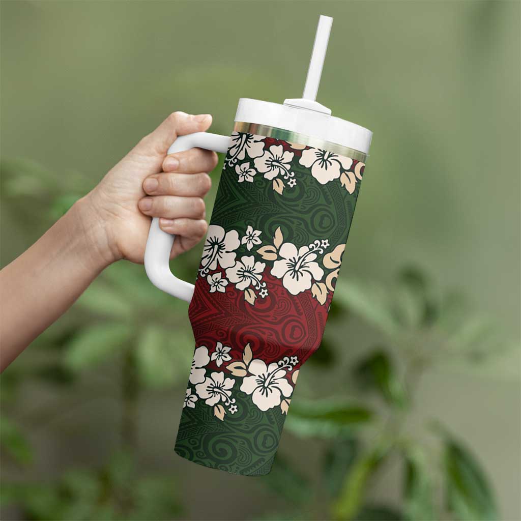 Hawaiian Hibiscus Christmas Color Custom Stanley Cup 40 oz 30 oz Tumbler With HandleTVC2301402 - Image 3
