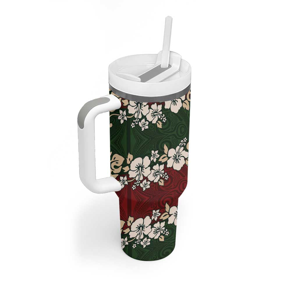 Hawaiian Hibiscus Christmas Color Custom Stanley Cup 40 oz 30 oz Tumbler With HandleTVC2301402 - Image 2