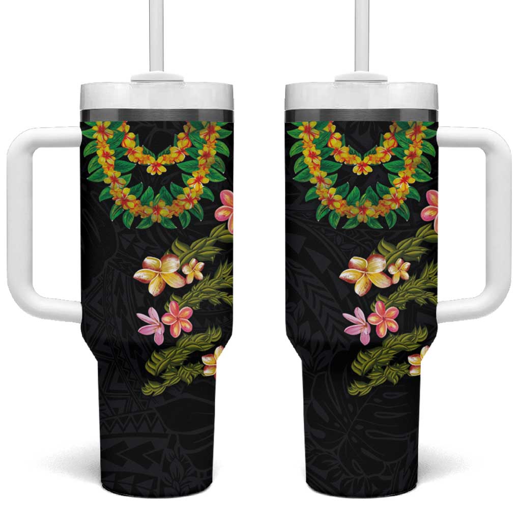 Hawaiian Lei Plumeria and Tropical Leaves Custom Stanley Cup 40 oz 30 oz Tumbler With HandleTVC2301265