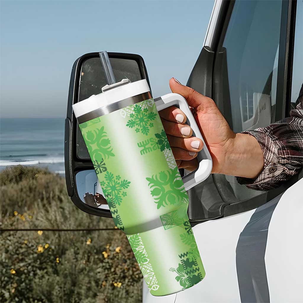 Hawaiian Quilt Vintage Green Custom Stanley Cup 40 oz 30 oz Tumbler With HandleTVC2301402 - Image 7