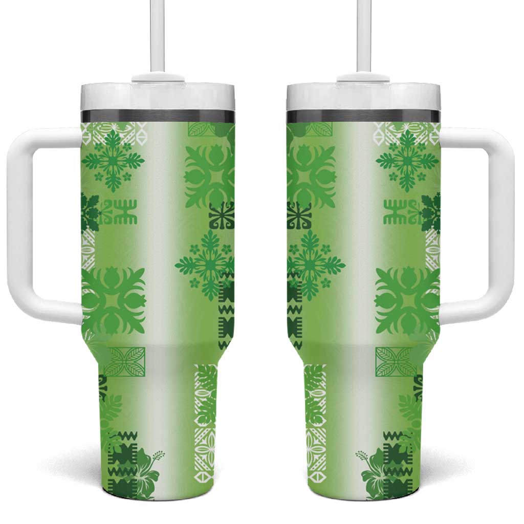 Hawaiian Quilt Vintage Green Custom Stanley Cup 40 oz 30 oz Tumbler With HandleTVC2301402