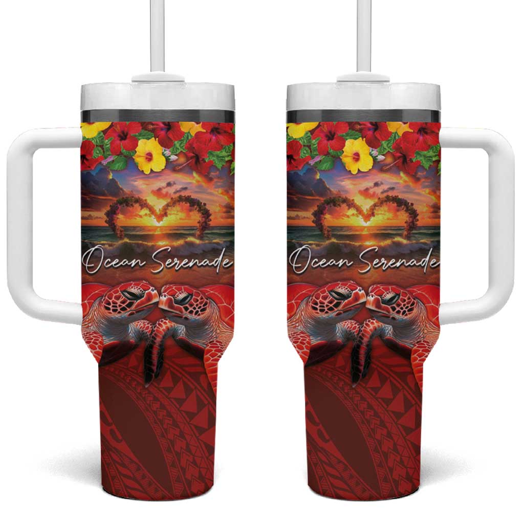 Hawaiian Turtle Love Ocean Serenade Honu Honi Ihu Custom Stanley Cup 40 oz 30 oz Tumbler With HandleTVC2301346