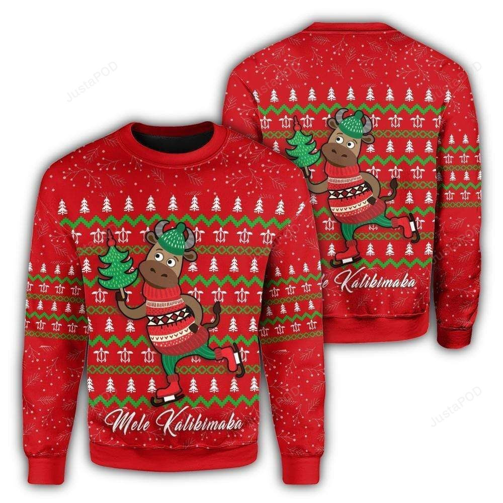 Hawaiian Turtle Ugly Christmas Sweater Adult 3D Funny Matching for family