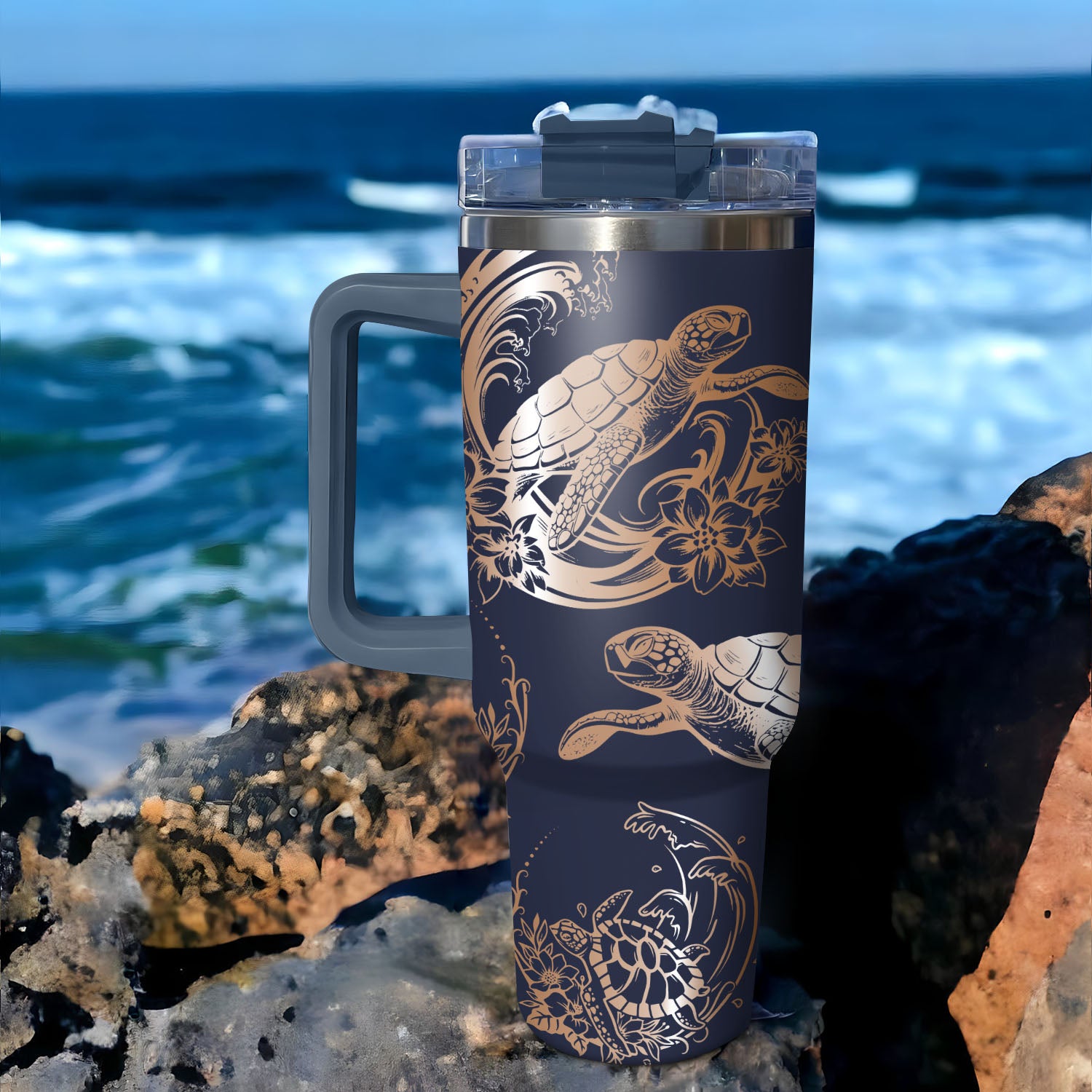 Hawaiian Turtles Custom Stanley Cup 40 oz 30 oz Tumbler With HandleTVC2301722