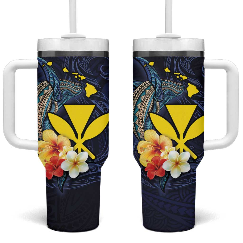 Hawaiian Whale and Kanaka Maoli Symbol Hibiscus Custom Stanley Cup 40 oz 30 oz Tumbler With HandleTVC2301345