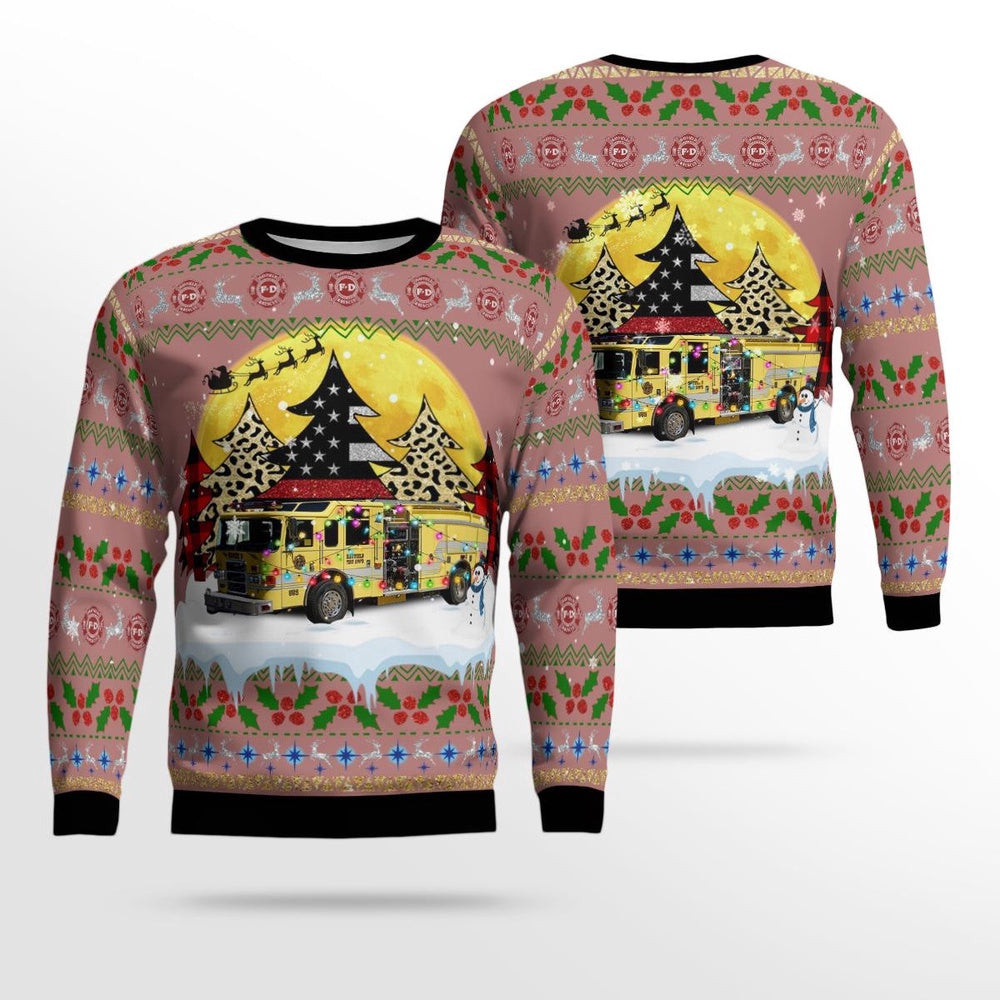 Hayfield Fire Department Christmas AOP Ugly Sweater Xmas Unisex Sweater Christmas Gifts For Men Women