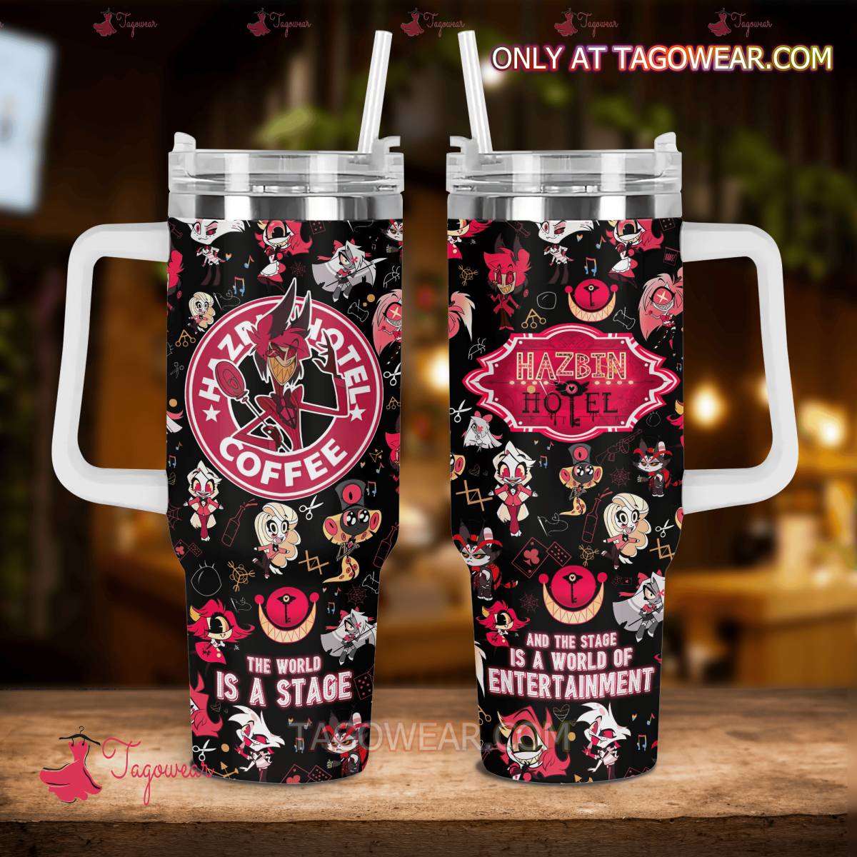 Hazbin Hotel Coffee Cartoon Custom Stanley Cup 40 oz 30 oz Tumbler With HandleTVC2301234